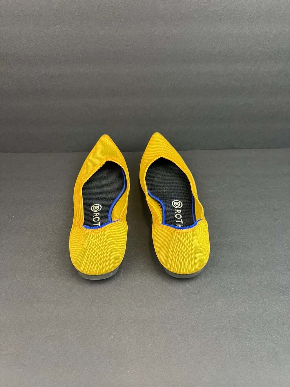 Rothy's The Point Women's Knit Ballet Flats in Marigold Yellow Size 9 - Picture 6 of 7